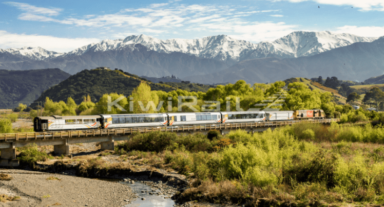 Coastal Pacific train, New Zealand ...