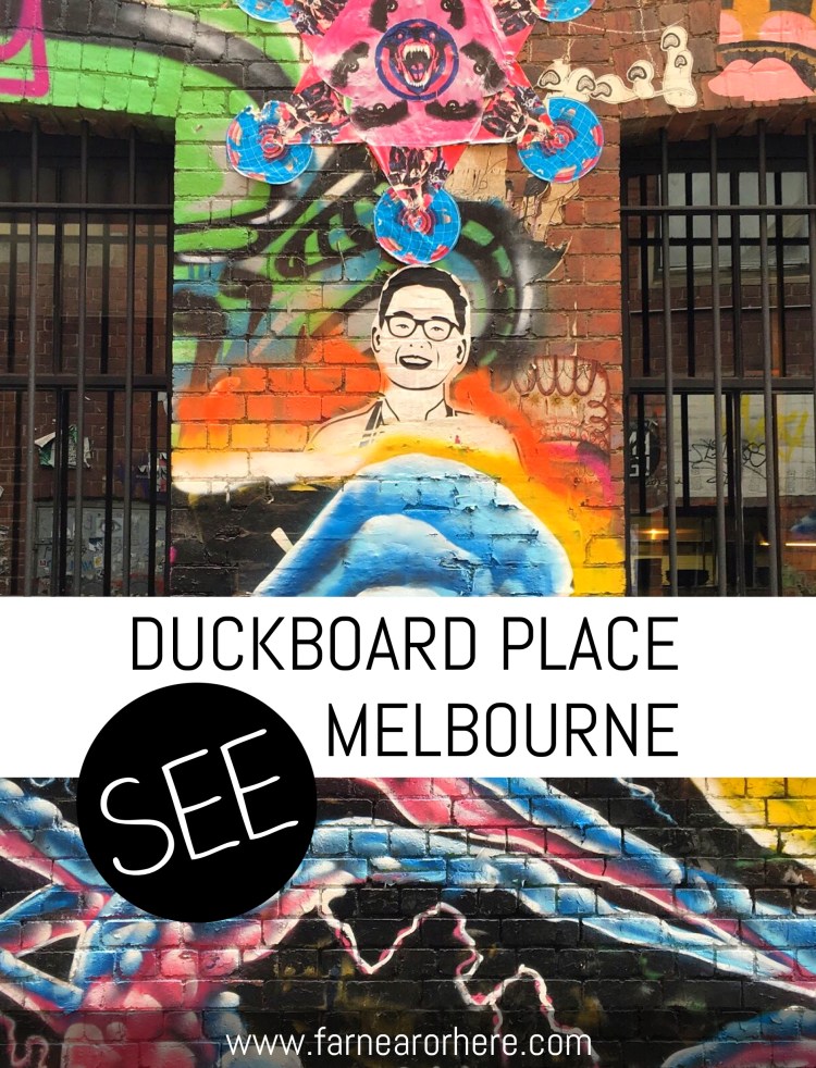 Peek down one of Melbourne's grungy laneways to see some surprising street art.