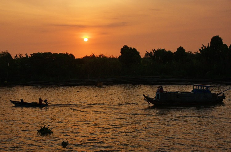 Sunrise on the Mekong River