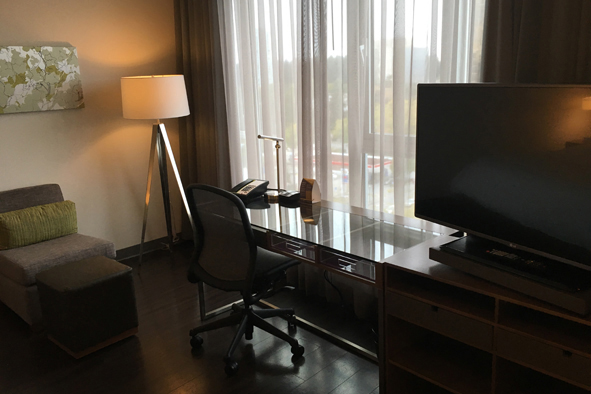 Element Vancouver Metrotown, a green hotel in Vancouver's Metrotown neighbourhood. British Columbia, Canada