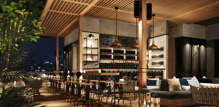 akyra TAS Sukhumvit Bangkok_rooftop bar render low