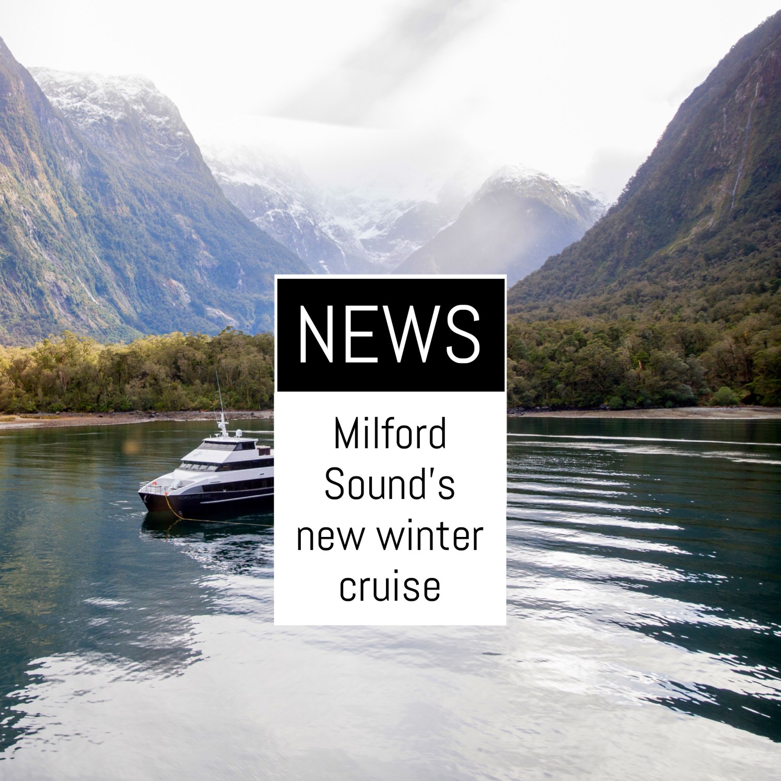 New winter cruise in New Zealand's Milford Sound ...