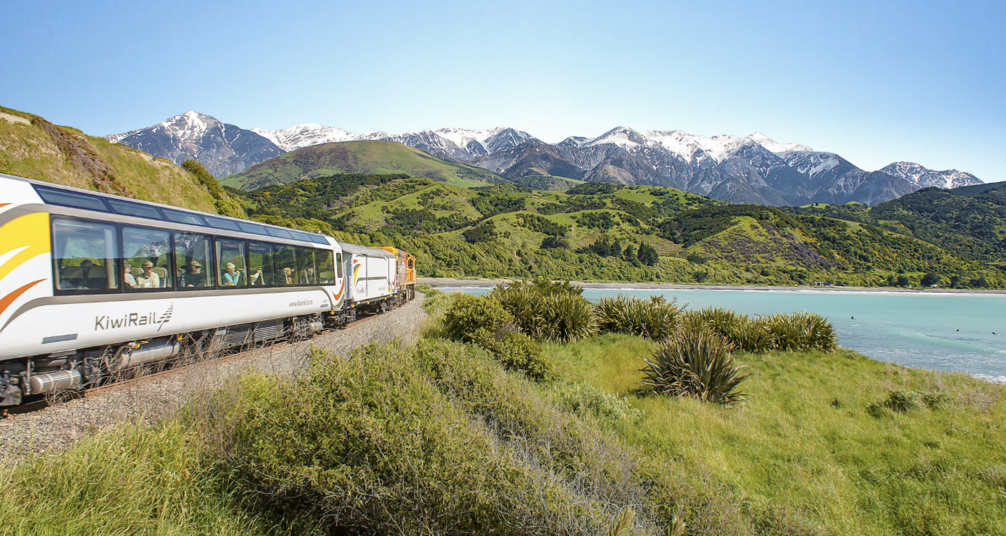 Coastal Pacific, train travel, New Zealand