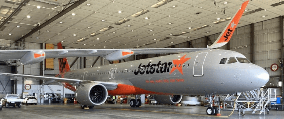 Jetstar's new e Airbus A321neo LR